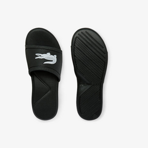 Lacoste Slide kids "logo" Black/white sandales enfant