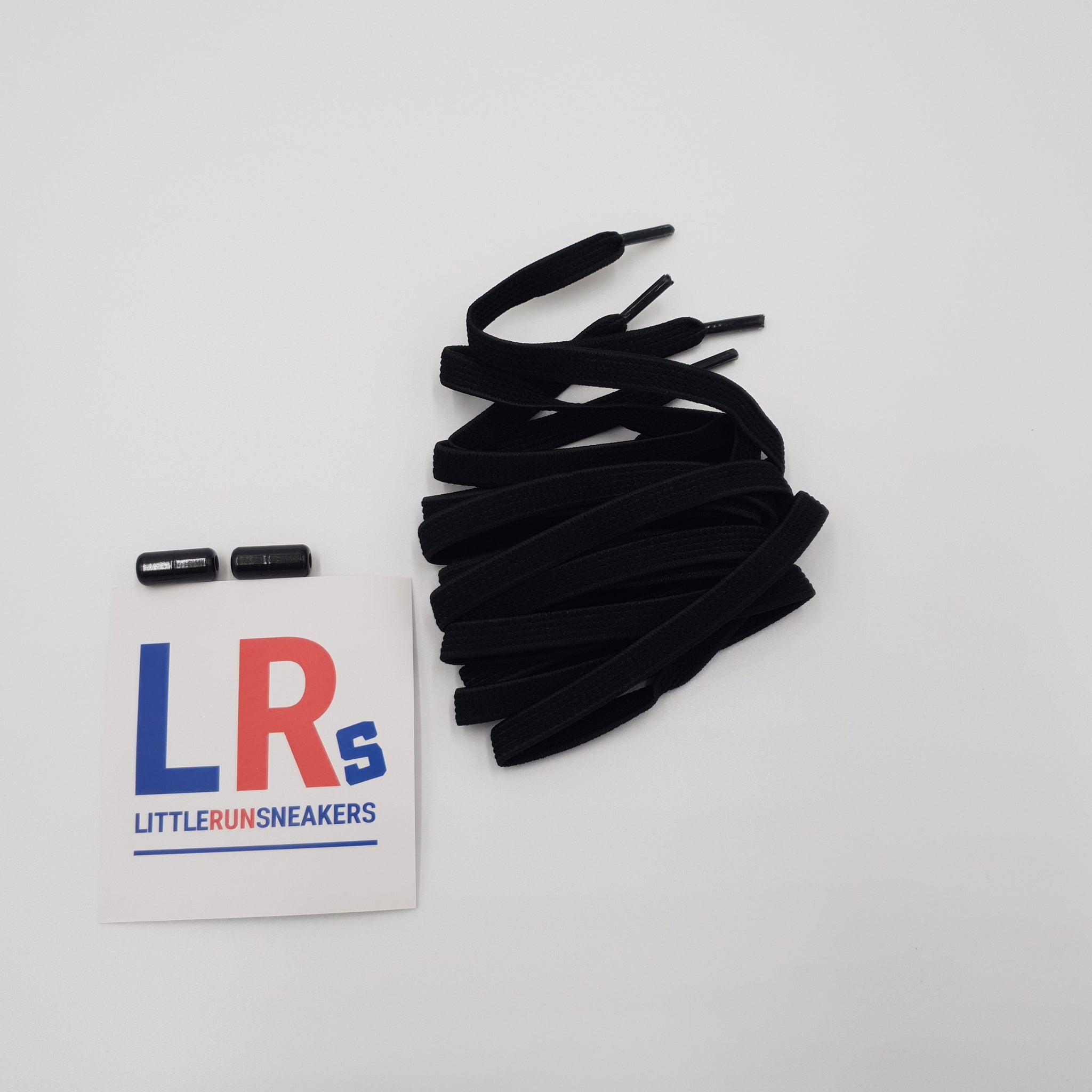 Lacets élastiques plats noirs